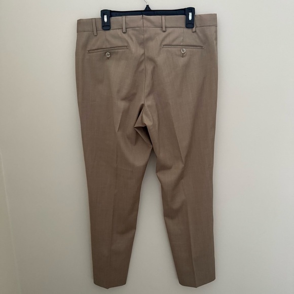 NEW 6 East 36 Loro Piana Tan 100% Extrafine Merino Wool Flat Front Dress Pants - Picture 7 of 12